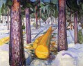el tronco amarillo 1912 Edvard Munch Expresionismo